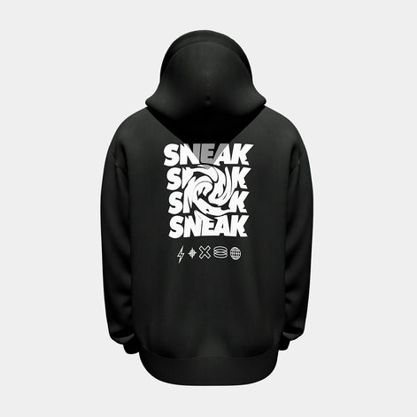 BLACK SNEAK HOODIE - S