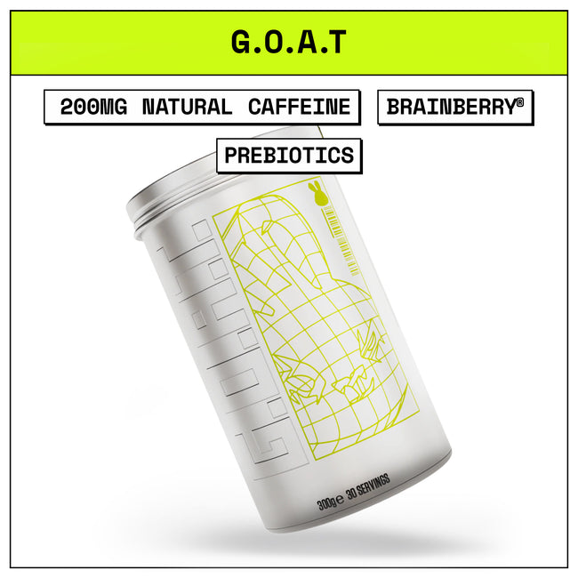 Sneak Cherry Apple GOAT with yellow text and graphics on a white background